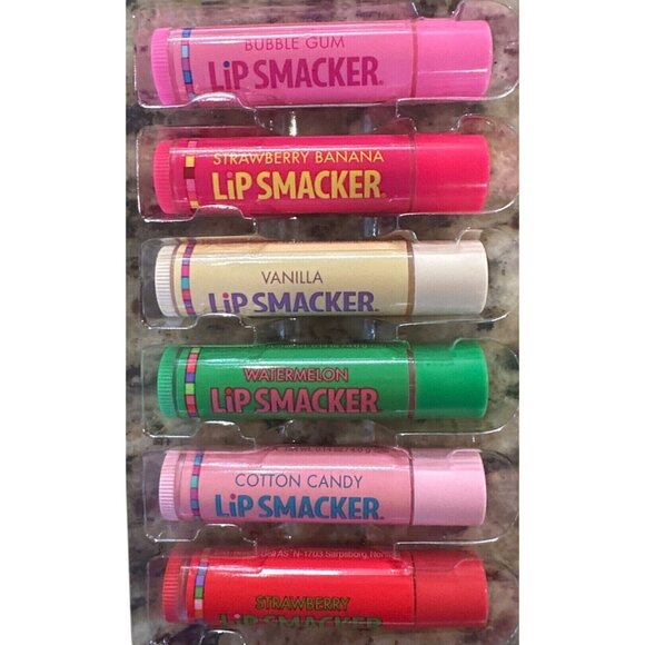 Vintage Bonne Bell Lip Smacker Wondrous Winter Lip Balm Set 6 Flavors w/Zip Pouc - Picture 2 of 7